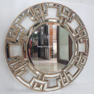 MG 004617 KeyMirror Round Gold – Artisan decorative mirror mirror premium quality glass with ornate frame handcrafted in Indonesia