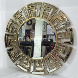 MG 004619 Key Mirror Gold 90x90cm – Luxury decorative mirror mirror premium quality glass with ornate frame handcrafted in Indonesia