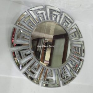 MG 004620 Key Mirror Round Silver 90x90cm – Luxury decorative mirror mirror premium quality glass with ornate frame handcrafted in Indonesia
