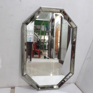 MG 004627 octagonal deco mirror – Elegant decorative mirror mirror premium quality glass with ornate frame handcrafted in Indonesia