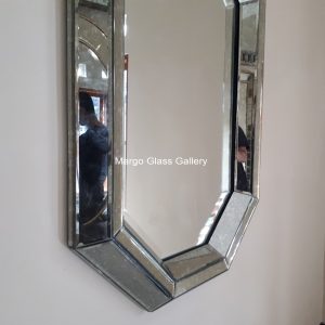 MG 004627 octagonal deco mirror – Handcrafted decorative mirror mirror premium quality glass with ornate frame handcrafted in Indonesia