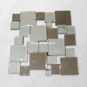 MG 004641 Square wall silver + Brown 60 cm x 60 cm – Classic handcrafted mirror premium quality glass with ornate frame handcrafted in Indonesia