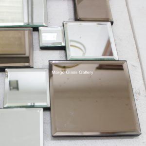MG 004641 Square wall silver + Brown 60 cm x 60 cm – Premium handcrafted mirror premium quality glass with ornate frame handcrafted in Indonesia