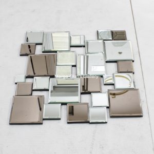 MG 004641 Square wall silver + Brown 60 cm x 60 cm – Elegant handcrafted mirror premium quality glass with ornate frame handcrafted in Indonesia