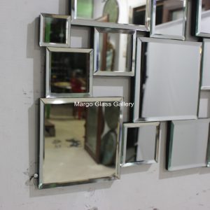 MG 004642 Square SILVER + SILVER 60x60cm – Classic handcrafted mirror premium quality glass with ornate frame handcrafted in Indonesia