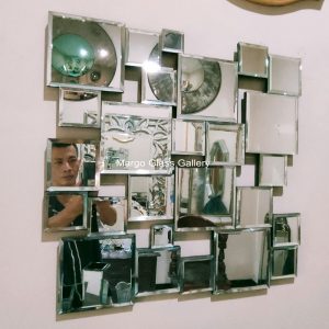 MG 004642 Square SILVER + SILVER 60x60cm – Classic handcrafted mirror premium quality glass with ornate frame handcrafted in Indonesia