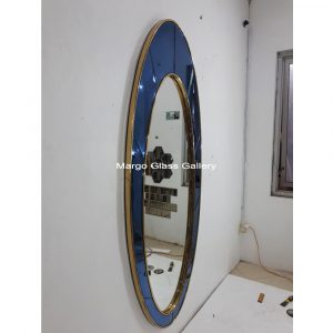 MG 004651 Oval Owen 180×80 with brass – Premium handcrafted mirror premium quality glass with ornate frame handcrafted in Indonesia