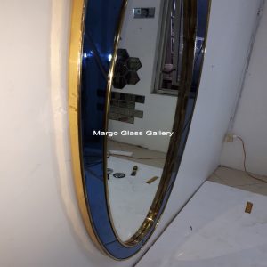MG 004651 Oval Owen 180×80 with brass – Classic handcrafted mirror premium quality glass with ornate frame handcrafted in Indonesia