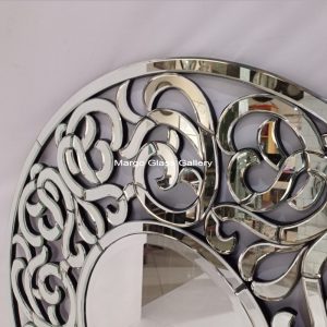 MG 004653 Ribbon style Round Mirror Uk 120 x 120 cm – Luxury decorative mirror mirror premium quality glass with ornate frame handcrafted in Indonesia