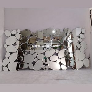 MG 004654 Motif Batu Bubble Mirror Uk 100×200 cm – Premium decorative mirror mirror premium quality glass with ornate frame handcrafted in Indonesia