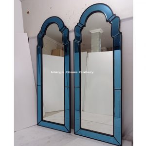 MG 004656 Blue mirror 220 x 80 cm an Blue border is approx 12 cm frame just paint – Classic decorative mirror mirror premium quality glass with ornate frame handcrafted in Indonesia