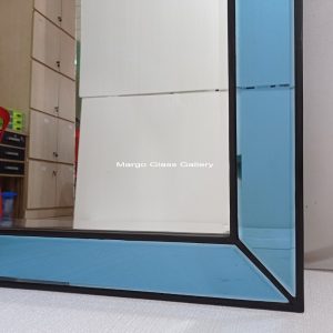 MG 004656 Blue mirror 220 x 80 cm an Blue border is approx 12 cm frame just paint – Handcrafted decorative mirror mirror premium quality glass with ornate frame handcrafted in Indonesia