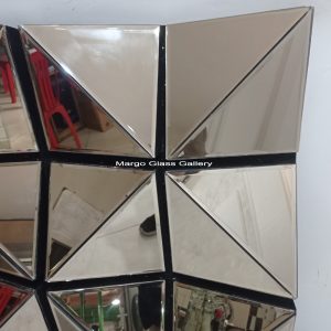 MG 004662 Motif 3D Brown Uk 120 x 120 cm – Premium handcrafted mirror premium quality glass with ornate frame handcrafted in Indonesia