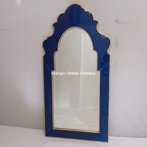 Wall Mirror Frame Blue List Gold MG 004667