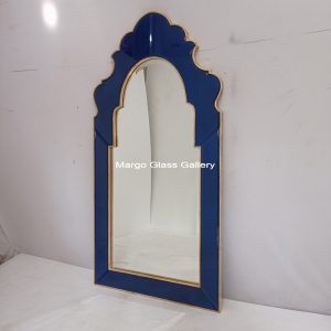 MG 004667 Blue Wall Mirror 140 x 70 cm Frame gold – Classic decorative mirror mirror premium quality glass with ornate frame handcrafted in Indonesia