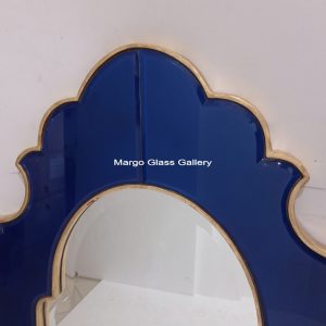 MG 004667 Blue Wall Mirror 140 x 70 cm Frame gold – Luxury decorative mirror mirror premium quality glass with ornate frame handcrafted in Indonesia
