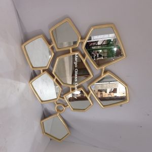 Wall Mirror Decorative Gold Beaded MG 004679