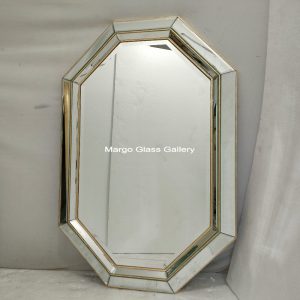 Octagonal Wall Mirror Gold Learned MG 004680