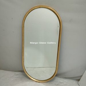MG 004681 120cm x 60cm gold leaf oval – Handcrafted handcrafted mirror premium quality glass with ornate frame handcrafted in Indonesia