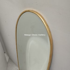 MG 004682 120×60 oval gold leaf – Classic handcrafted mirror premium quality glass with ornate frame handcrafted in Indonesia