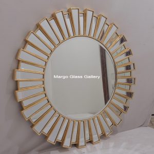 MG 004683 Kargreg Order MVM 0057 Gold Finish 130 x 130 cm – Premium handcrafted mirror premium quality glass with ornate frame handcrafted in Indonesia