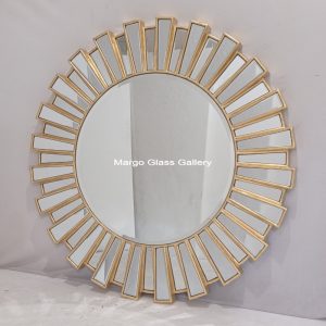 MG 004683 Kargreg Order MVM 0057 Gold Finish 130 x 130 cm – Elegant handcrafted mirror premium quality glass with ornate frame handcrafted in Indonesia
