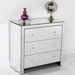 MG 006232 Venetian mirrored 2over 2drawer chest