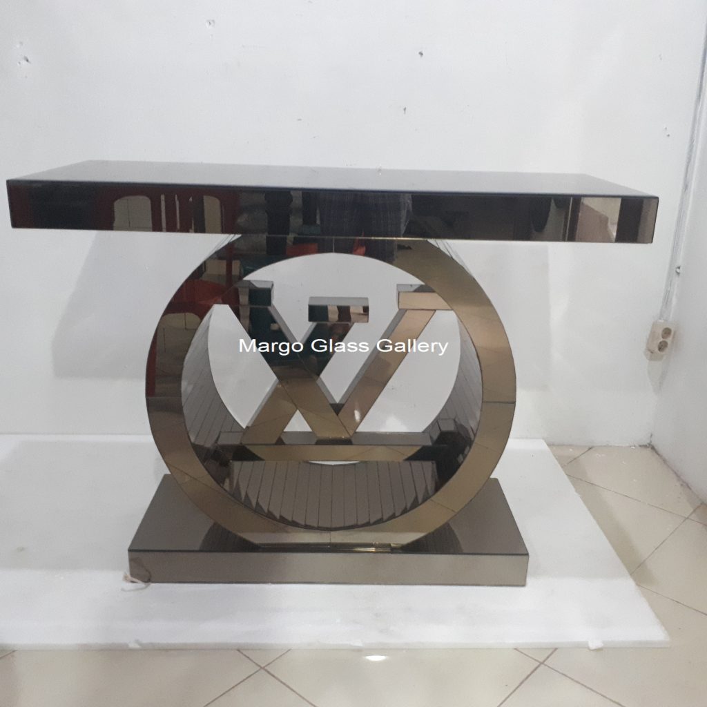 MG 006265 Brown console Miror 120x40x80cm WDH – Handcrafted handcrafted mirror premium quality glass with ornate frame handcrafted in Indonesia