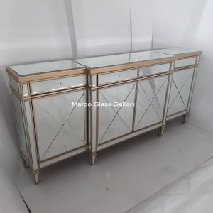 MG 006270 Sidebord 160x45x80 – Classic handcrafted mirror premium quality glass with ornate frame handcrafted in Indonesia