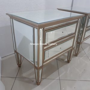 MG 006274 BedSide Table 60x40x60 2 drawers Furniture Mirror – Handcrafted decorative mirror mirror premium quality glass with ornate frame handcrafted in Indonesia