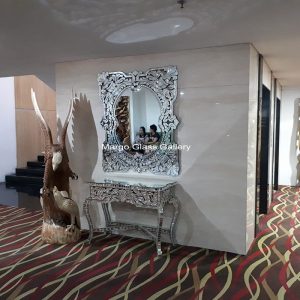 MG 006282 console AID 120x40x75cm – Elegant handcrafted mirror premium quality glass with ornate frame handcrafted in Indonesia