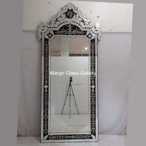 Black Venetian Mirror Large French MG 013069