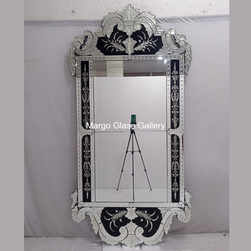 Venetian Large Mirror Black