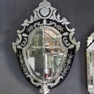 Black Venetian Mirror Ruby MG 013071