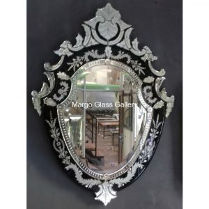 MG 013071 Ruby Venetian Mirror Black 128 x 90 cm