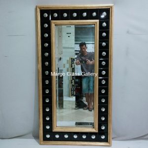 MG 013077 Bubble Black mirror frame gold 140×80 cm