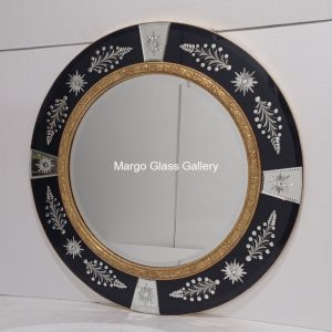MG 013079 Round Black Mirror LUXURY 108x108cm