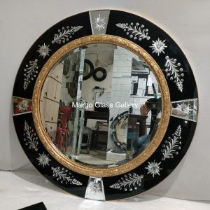 MG 013079 Round Black Mirror LUXURY 108x108cm