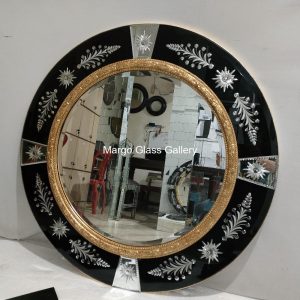 MG 013079 Round Black Mirror LUXURY 108x108cm