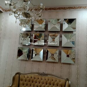 MG 065045 45×45 cm bevel mirror wall