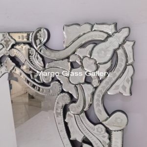 MG 080081 venetian mirror 120x80cm batik – Premium venetian mirror hand-etched glass with ornate frame handcrafted in Indonesia