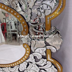 MG 080083 Batik frame gold uk 220 x 120 Large – Premium handcrafted mirror premium quality glass with ornate frame handcrafted in Indonesia