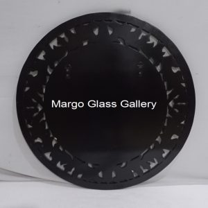 MG 080086 Venetian Mirror Round 100 x 100 cm – Handcrafted venetian oval mirror hand-etched glass with decorative frame handcrafted in Indonesia