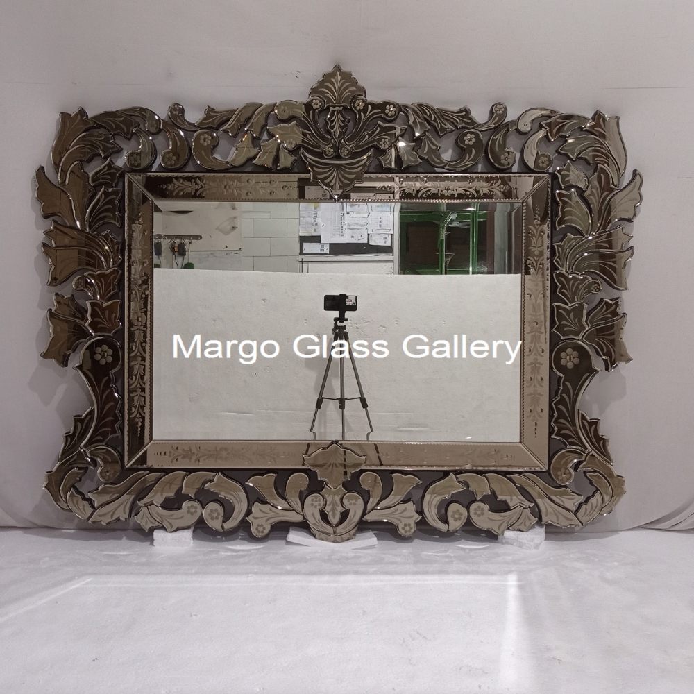 Horizontal Venetian Mirror Brown