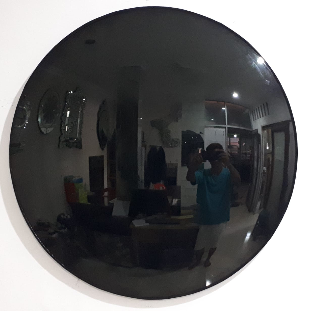 Antique Oval Convex Mirror