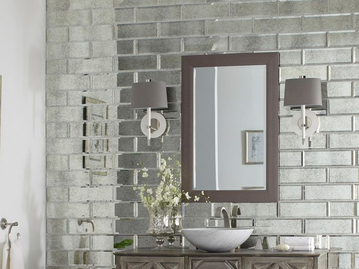 Distressed antique mirror