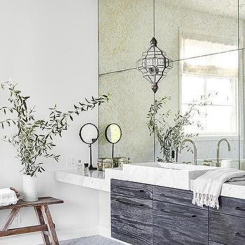 Antique mirror wall panels