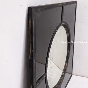 MG 013084 Antique Mirror Wall Overall 95,5 x 95,5 cm Cembung Dia 58 cm – Classic antique mirror antique glass with gold frame handcrafted in Indonesia