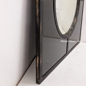 Square Frame Round Wall Mirror – Artisan decorative mirror mirror premium quality glass with ornate frame handcrafted in Indonesia