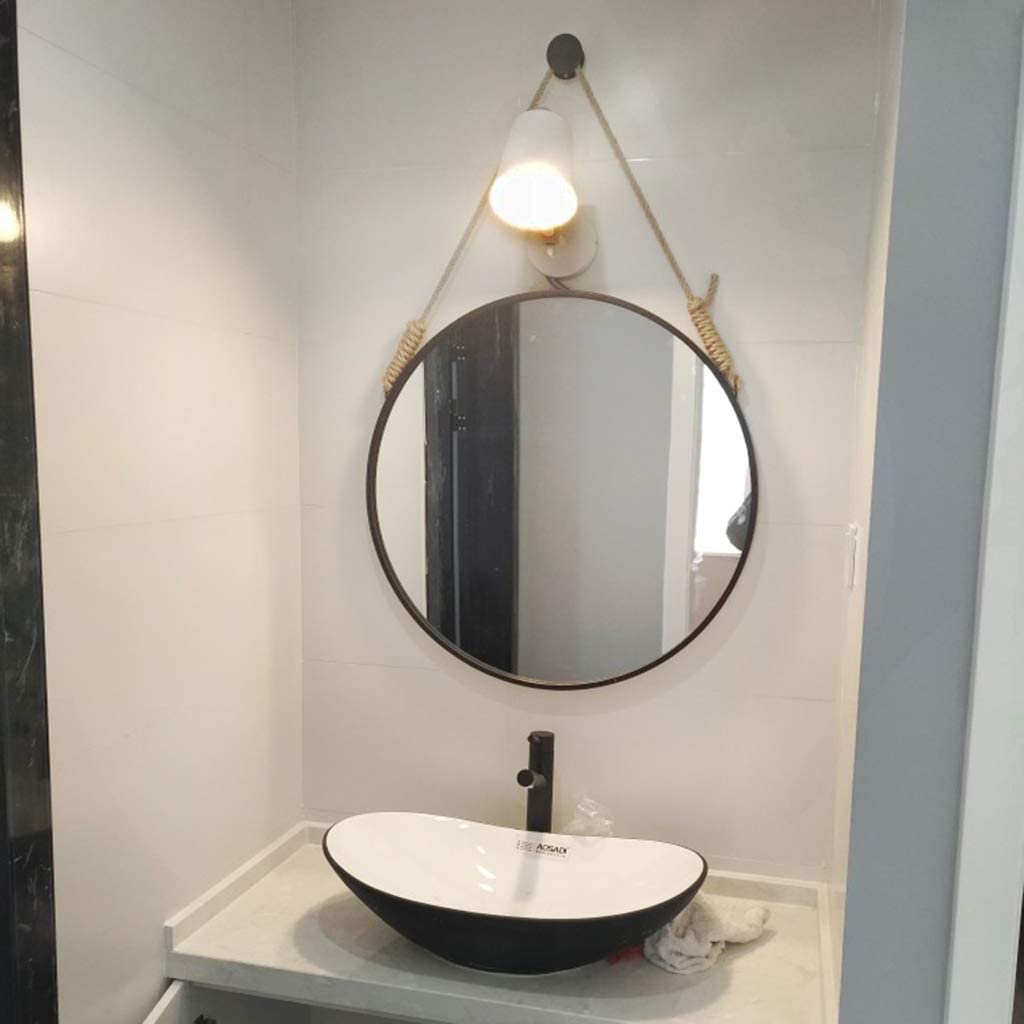 Round Mirror In the Bathroom